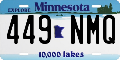 MN license plate 449NMQ