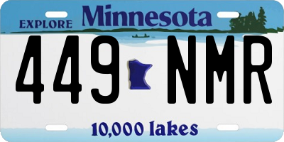 MN license plate 449NMR