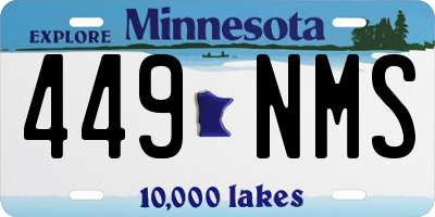 MN license plate 449NMS