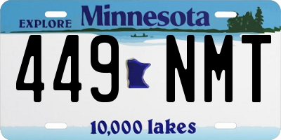 MN license plate 449NMT