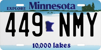 MN license plate 449NMY