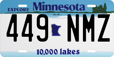 MN license plate 449NMZ