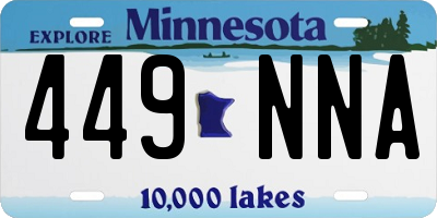 MN license plate 449NNA