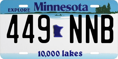 MN license plate 449NNB