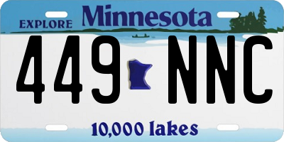 MN license plate 449NNC