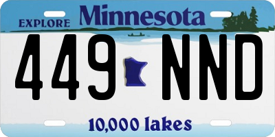 MN license plate 449NND