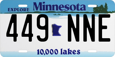 MN license plate 449NNE
