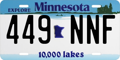 MN license plate 449NNF