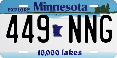 MN license plate 449NNG