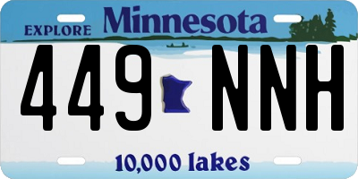 MN license plate 449NNH