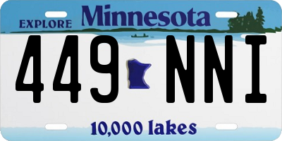 MN license plate 449NNI