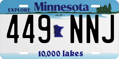 MN license plate 449NNJ
