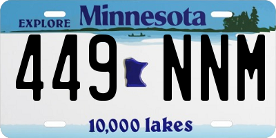 MN license plate 449NNM