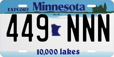 MN license plate 449NNN