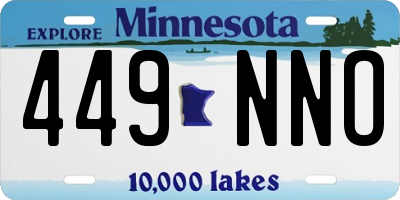 MN license plate 449NNO