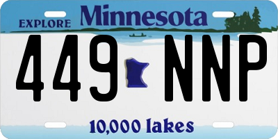 MN license plate 449NNP