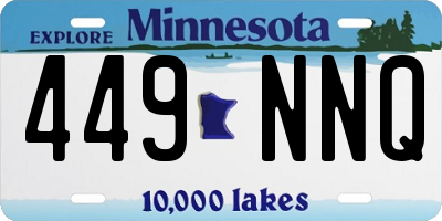 MN license plate 449NNQ