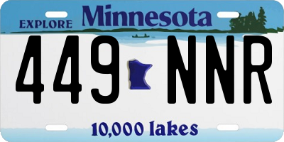MN license plate 449NNR