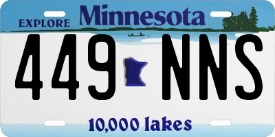 MN license plate 449NNS