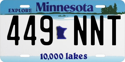 MN license plate 449NNT