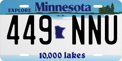 MN license plate 449NNU