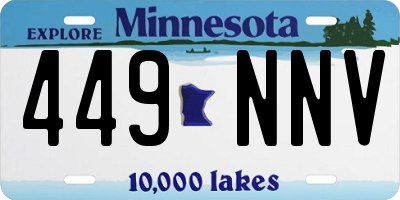 MN license plate 449NNV