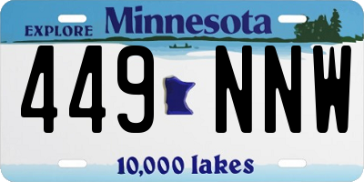 MN license plate 449NNW