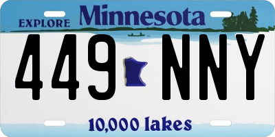 MN license plate 449NNY