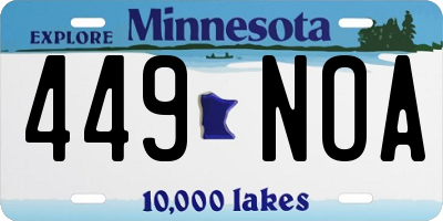 MN license plate 449NOA