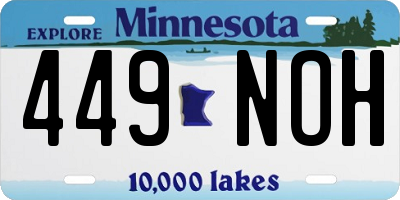 MN license plate 449NOH