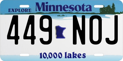 MN license plate 449NOJ