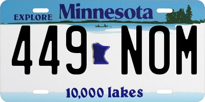 MN license plate 449NOM