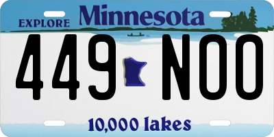 MN license plate 449NOO
