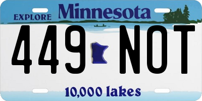 MN license plate 449NOT