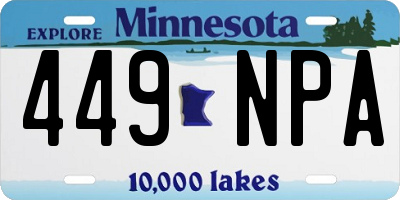 MN license plate 449NPA