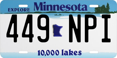 MN license plate 449NPI