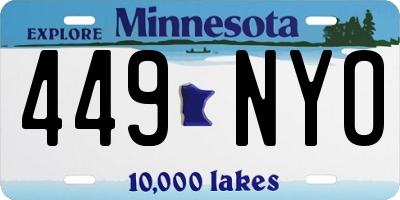MN license plate 449NYO