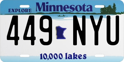 MN license plate 449NYU