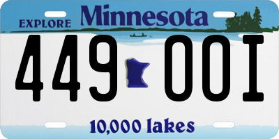 MN license plate 449OOI