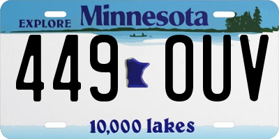 MN license plate 449OUV