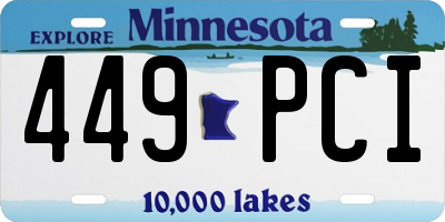 MN license plate 449PCI