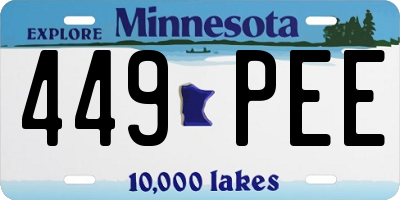 MN license plate 449PEE