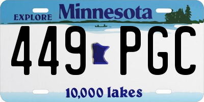 MN license plate 449PGC