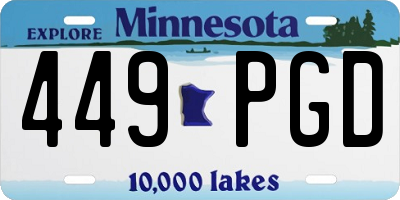 MN license plate 449PGD