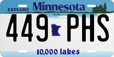 MN license plate 449PHS