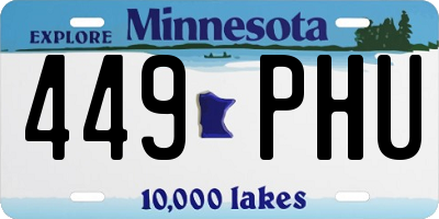 MN license plate 449PHU