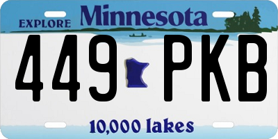 MN license plate 449PKB