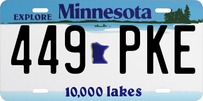 MN license plate 449PKE
