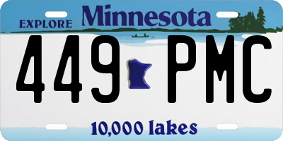 MN license plate 449PMC