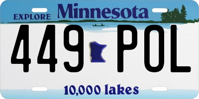 MN license plate 449POL
